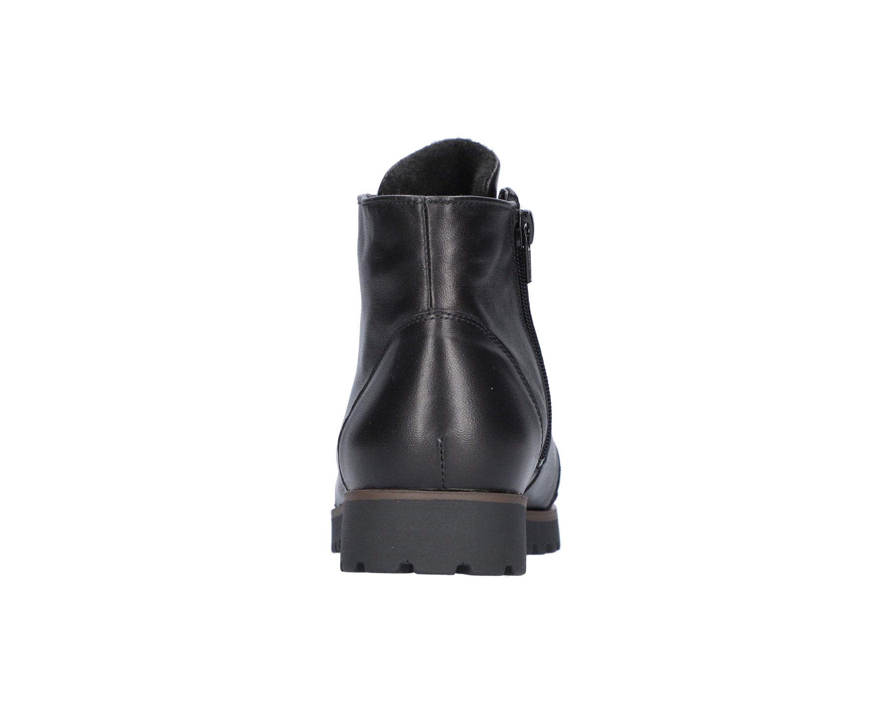 'H-Elisa' women's wide fit (H) lace-zip ankle boot - black