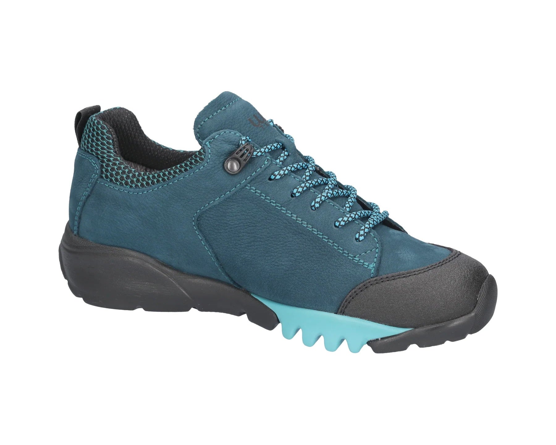 'H-Amiata' women's wide fit (H) waterproof walking sneaker - blue