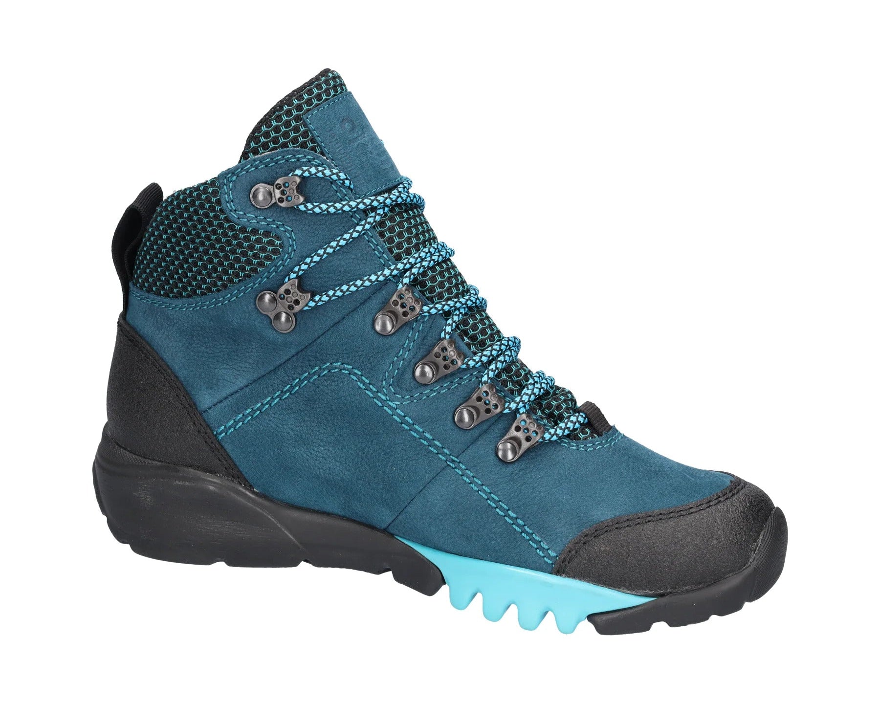 'H-Amiata' women's wide fit (H) walking waterproof boot - blue