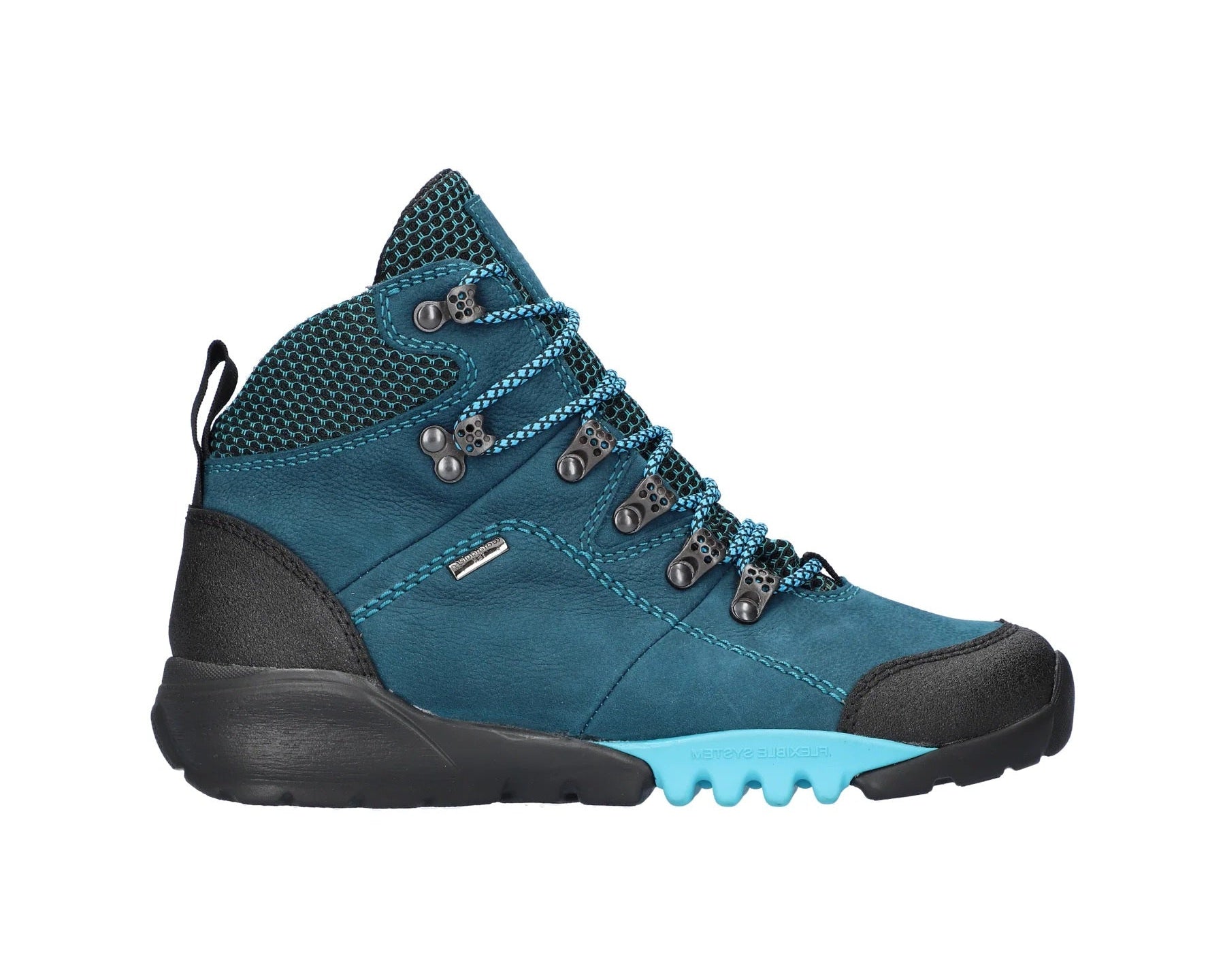 'H-Amiata' women's wide fit (H) walking waterproof boot - blue