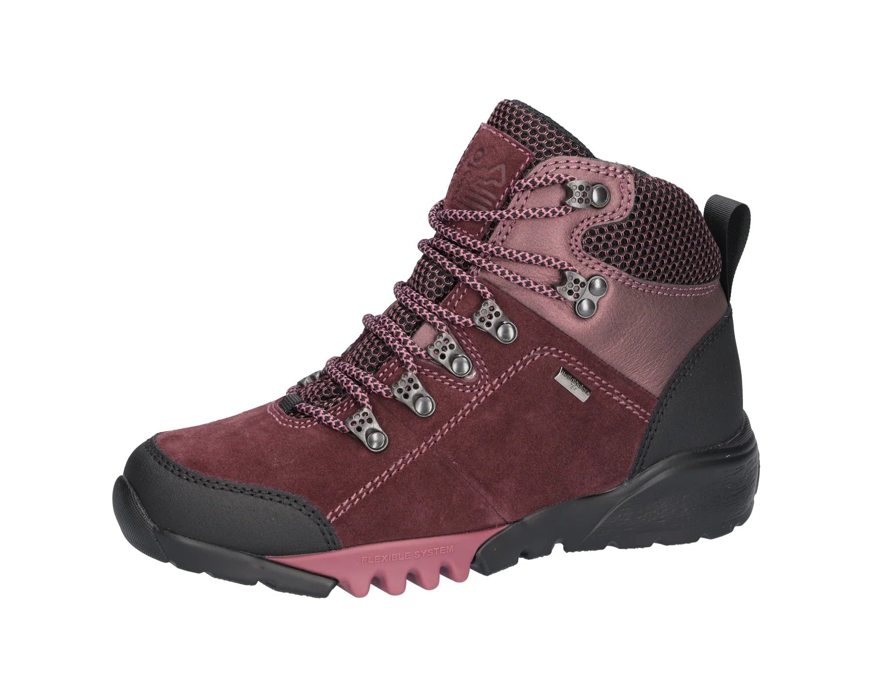 'H-Amiata' women's wide fit (H) walking waterproof boot - red