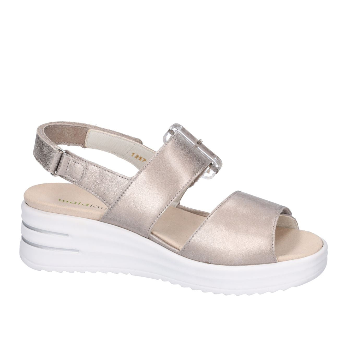 'H-Dina' women's wide fit (H) sandal - silver