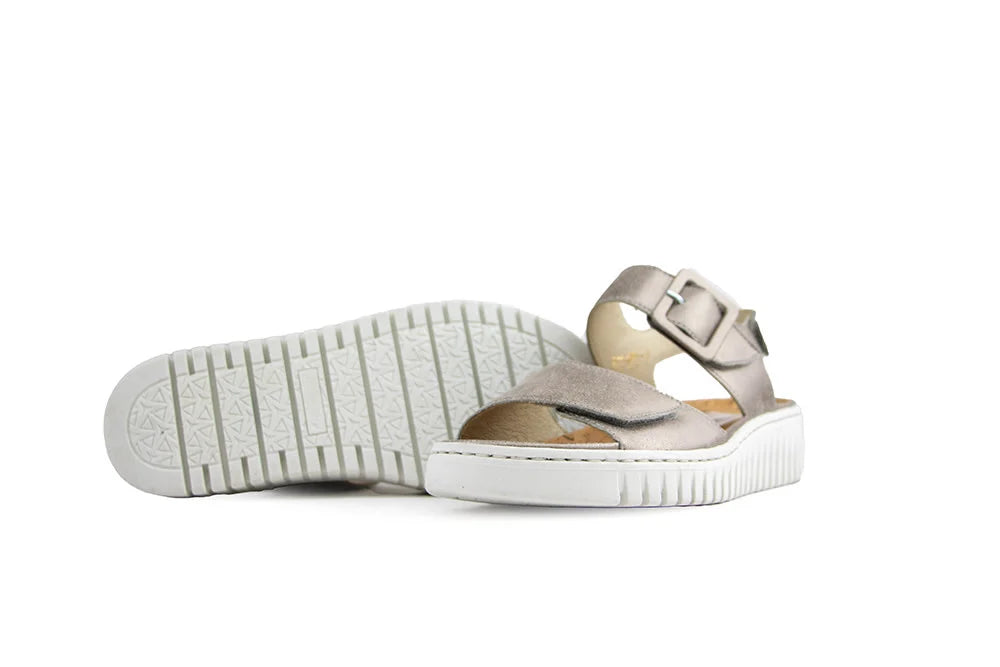 Damensandale „H-Willow“ mit weiter Passform (H) – Silber