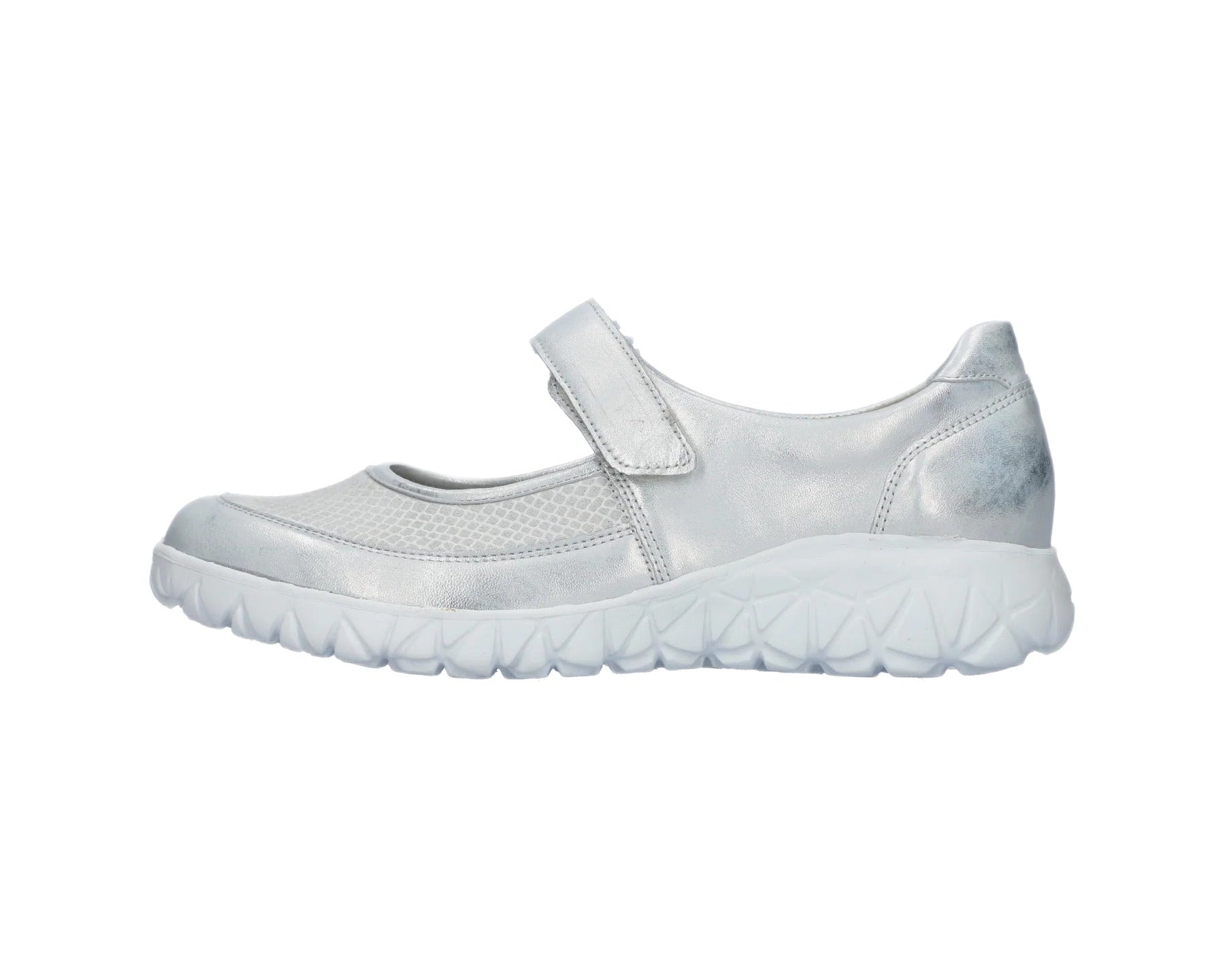 Zapato de mujer con tira ancha (H) 'Havy' - Blanco