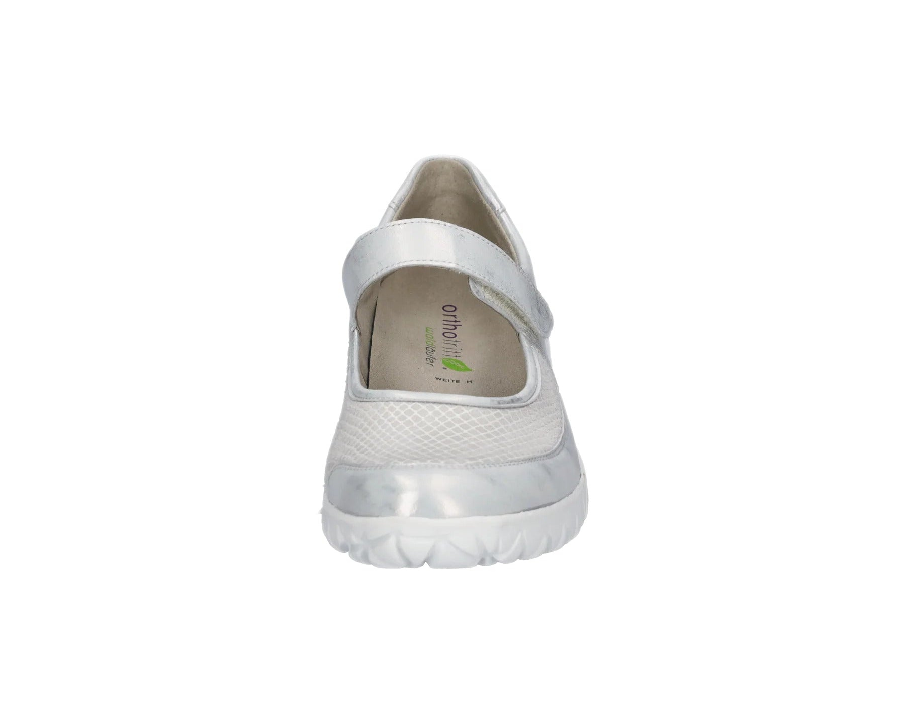 Zapato de mujer con tira ancha (H) 'Havy' - Blanco