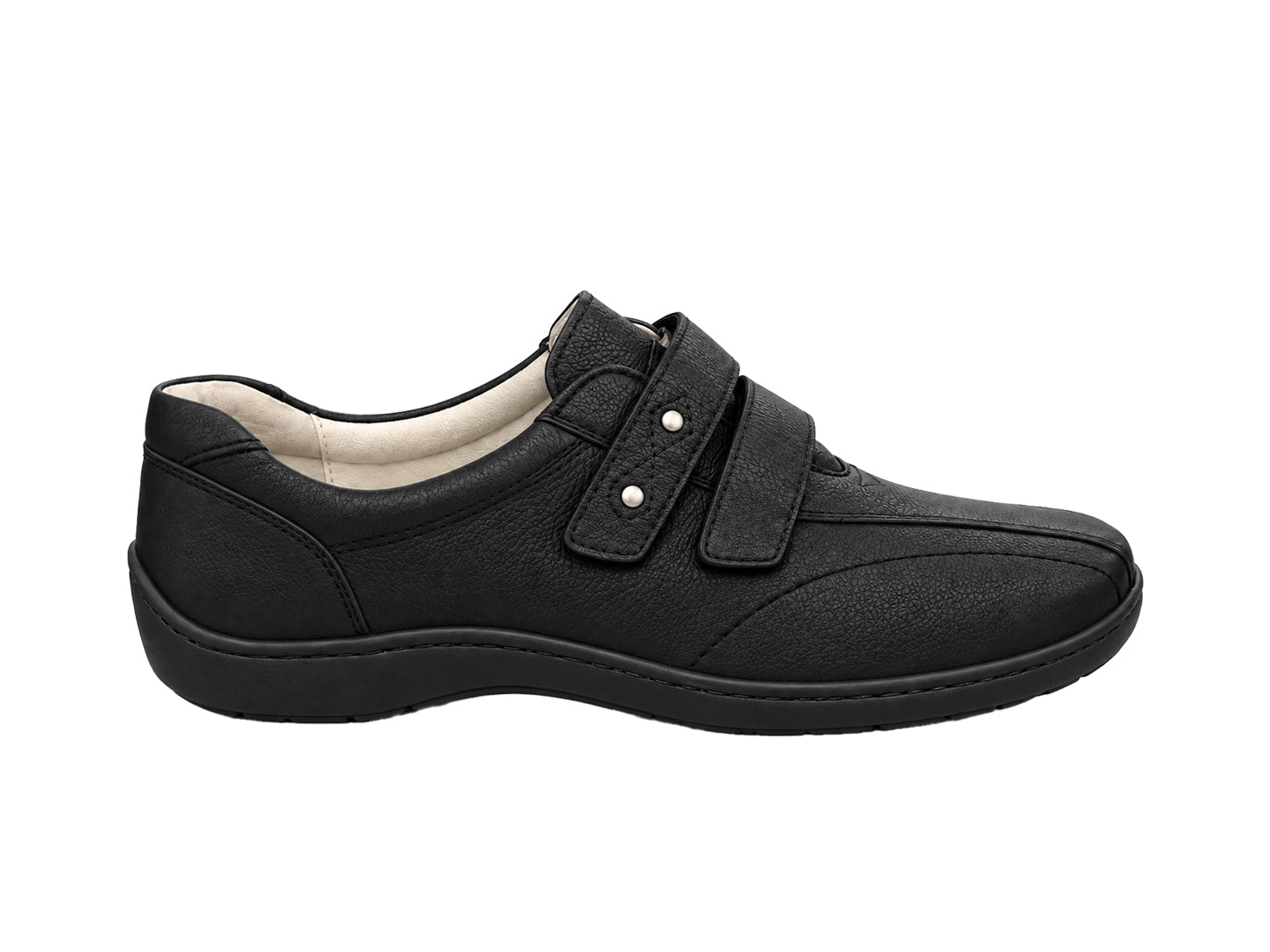 'Henni' Zapato con tiras anchas (H) para mujer - negro