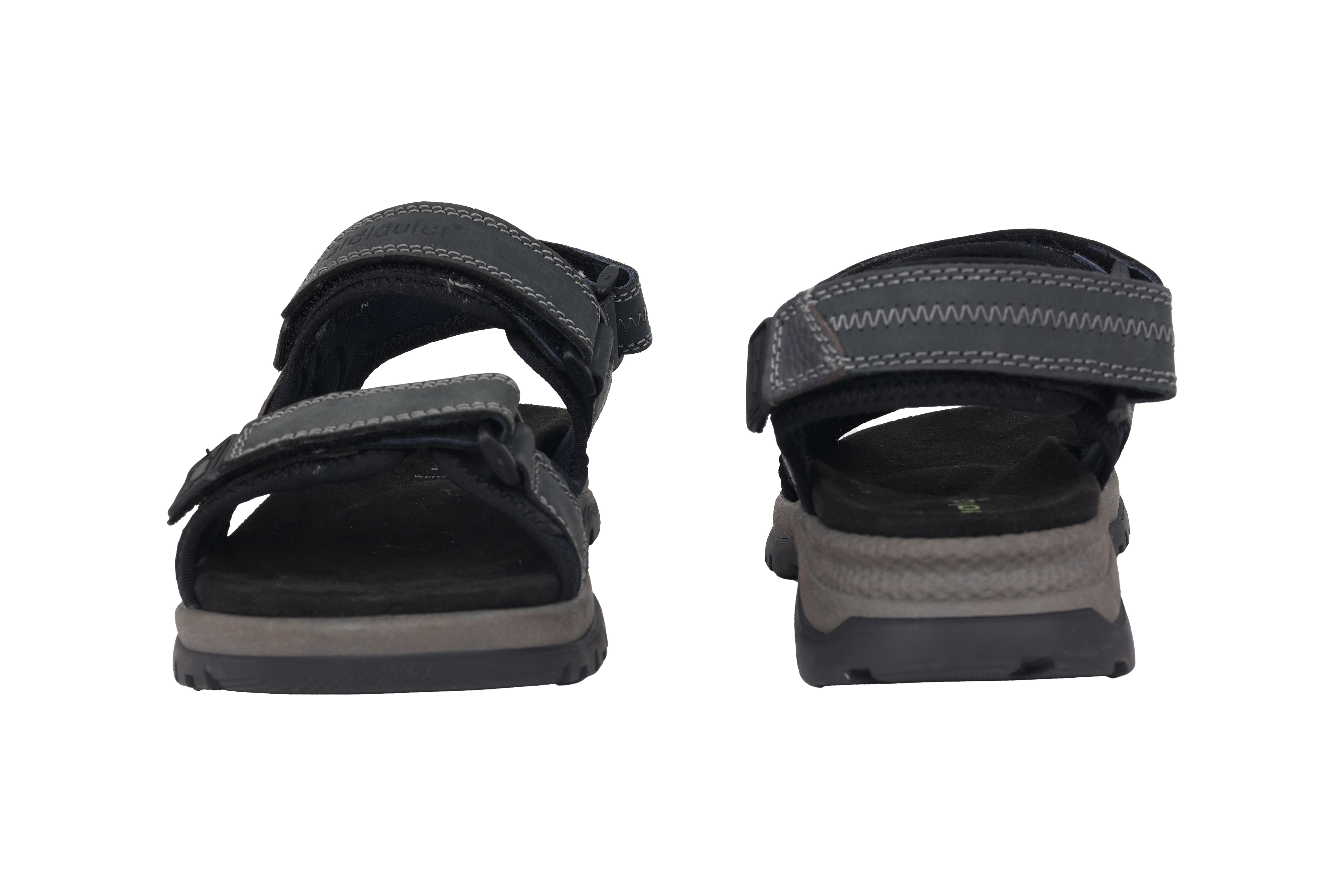 Sandale coupe large (H) pour hommes 'H-Taro' - noir