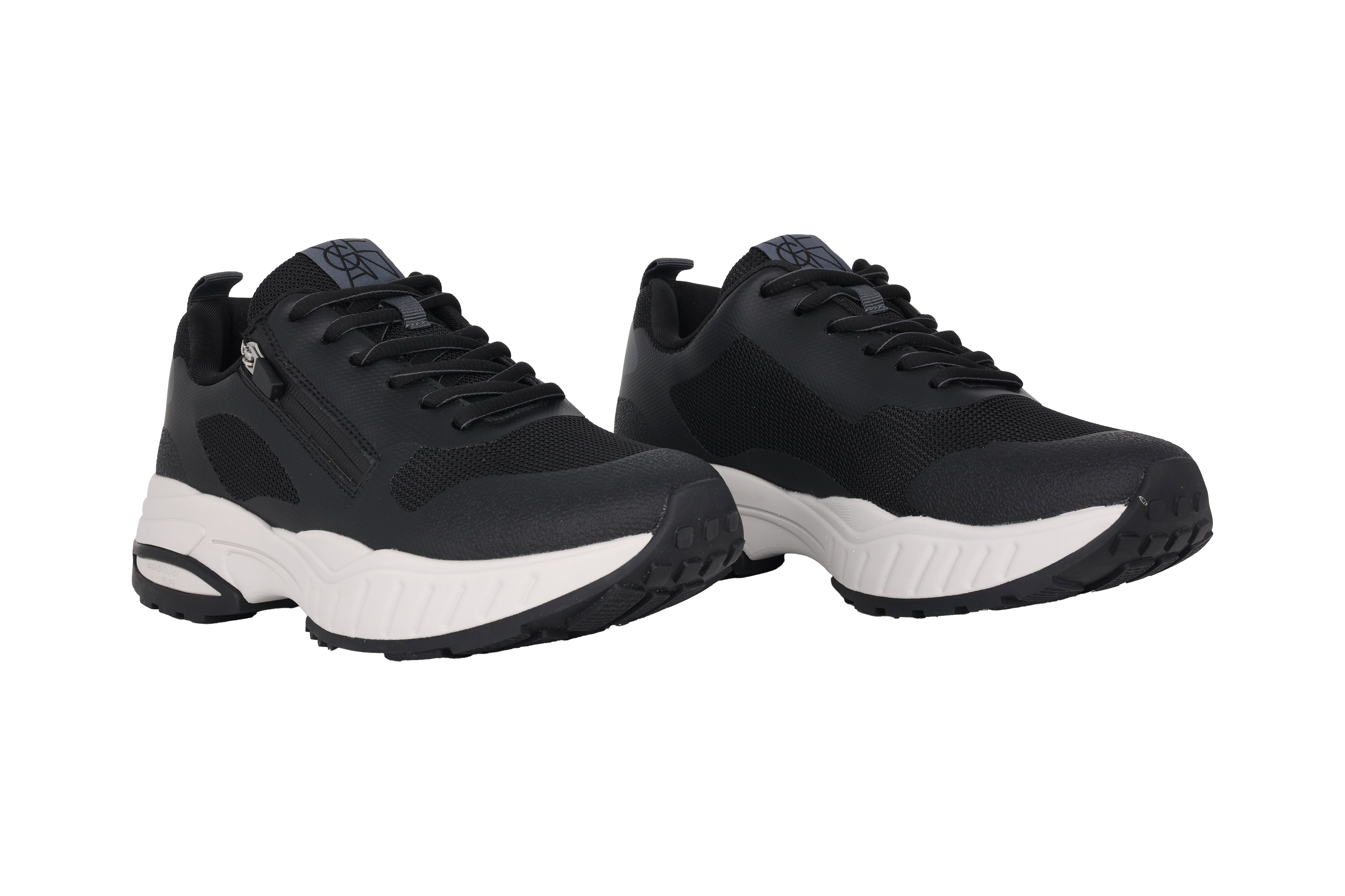 Baskets de course à pied coupe large (H) 'H Pero' pour hommes - Noir