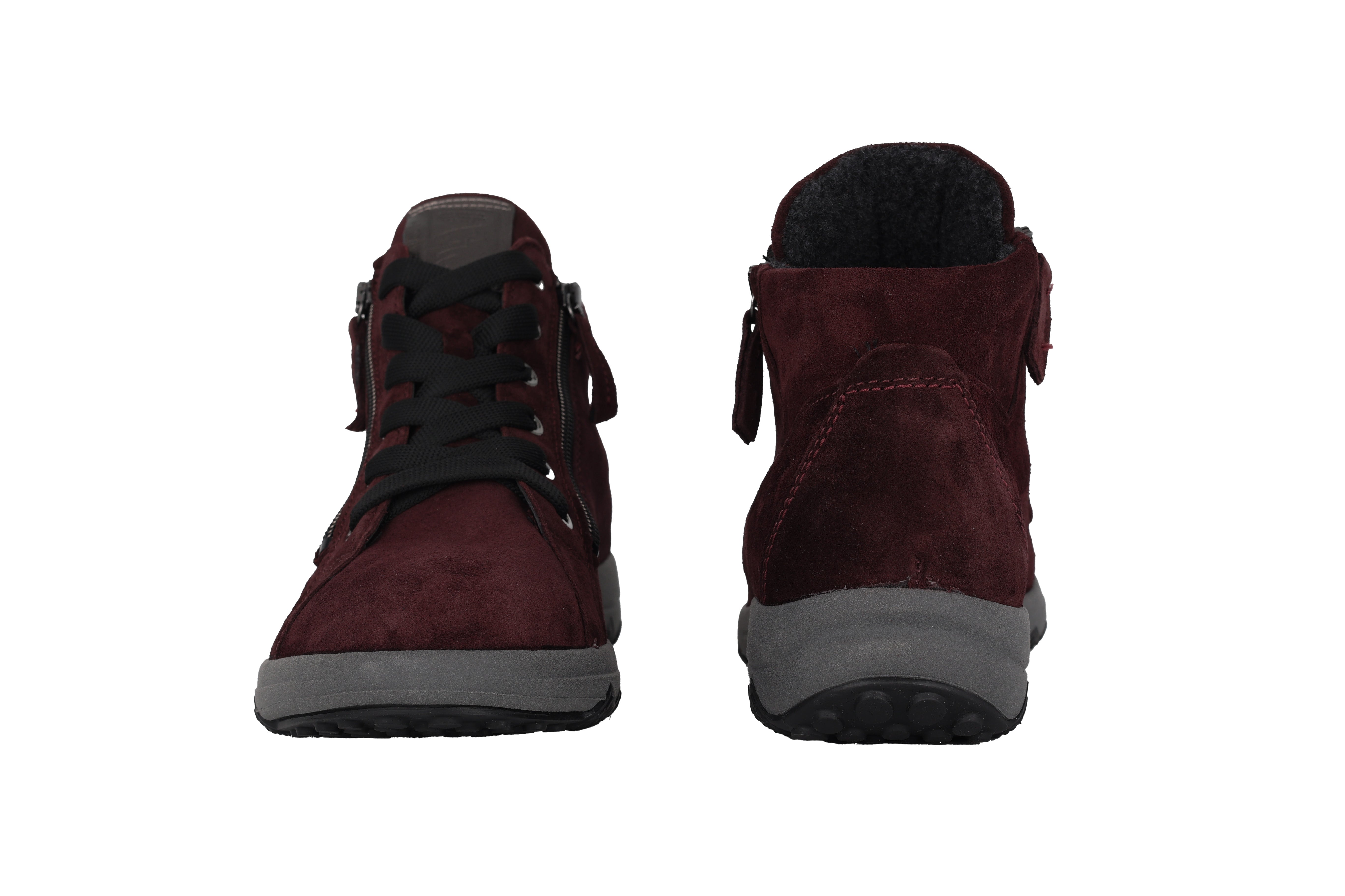 Damenstiefel „H-Teresa“ mit weiter Passform (H), Knöchelschnürung und Reißverschluss – Lila