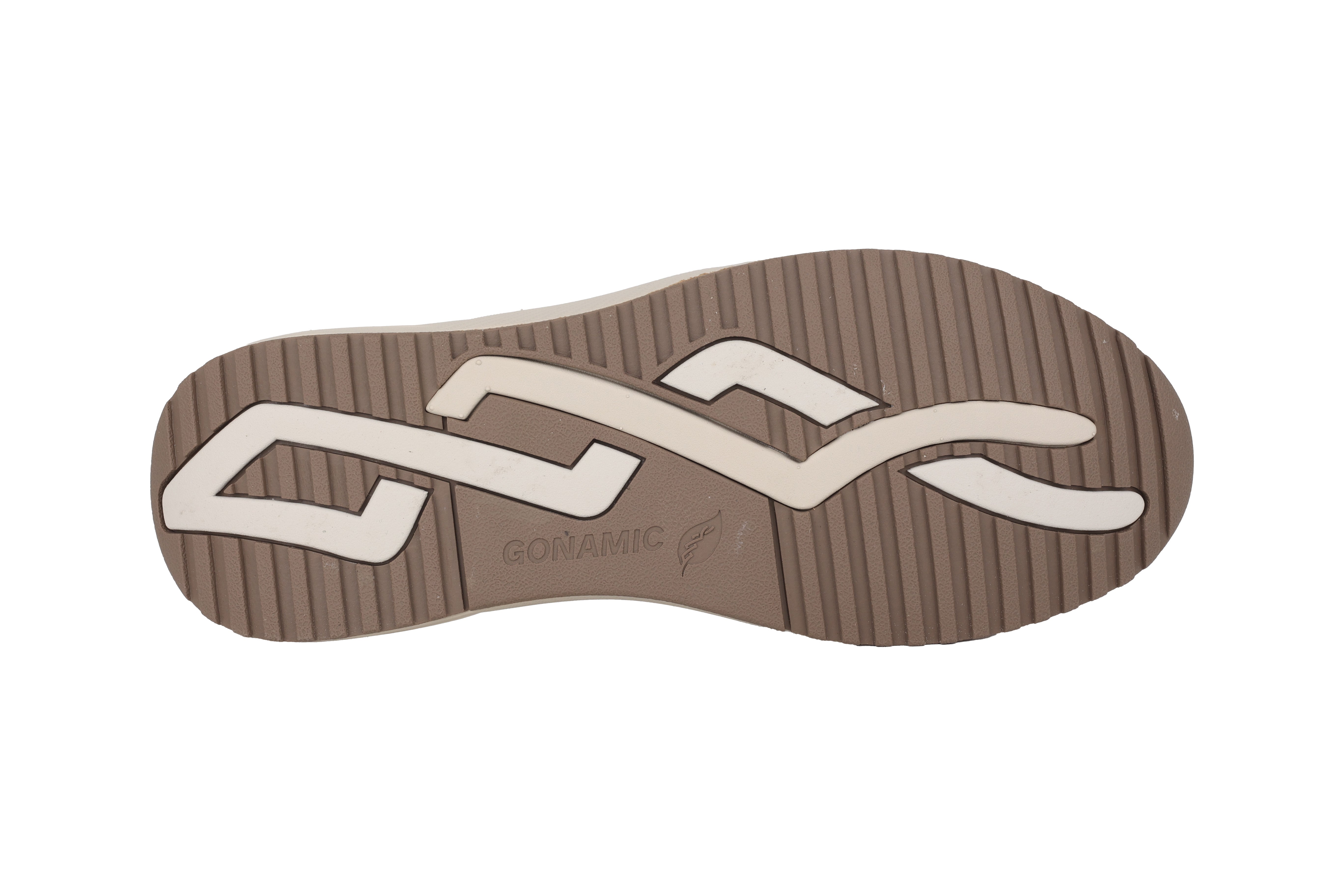 Sneaker da donna con vestibilità ampia (H) e cerniera in pizzo "H-Mara" - tortora