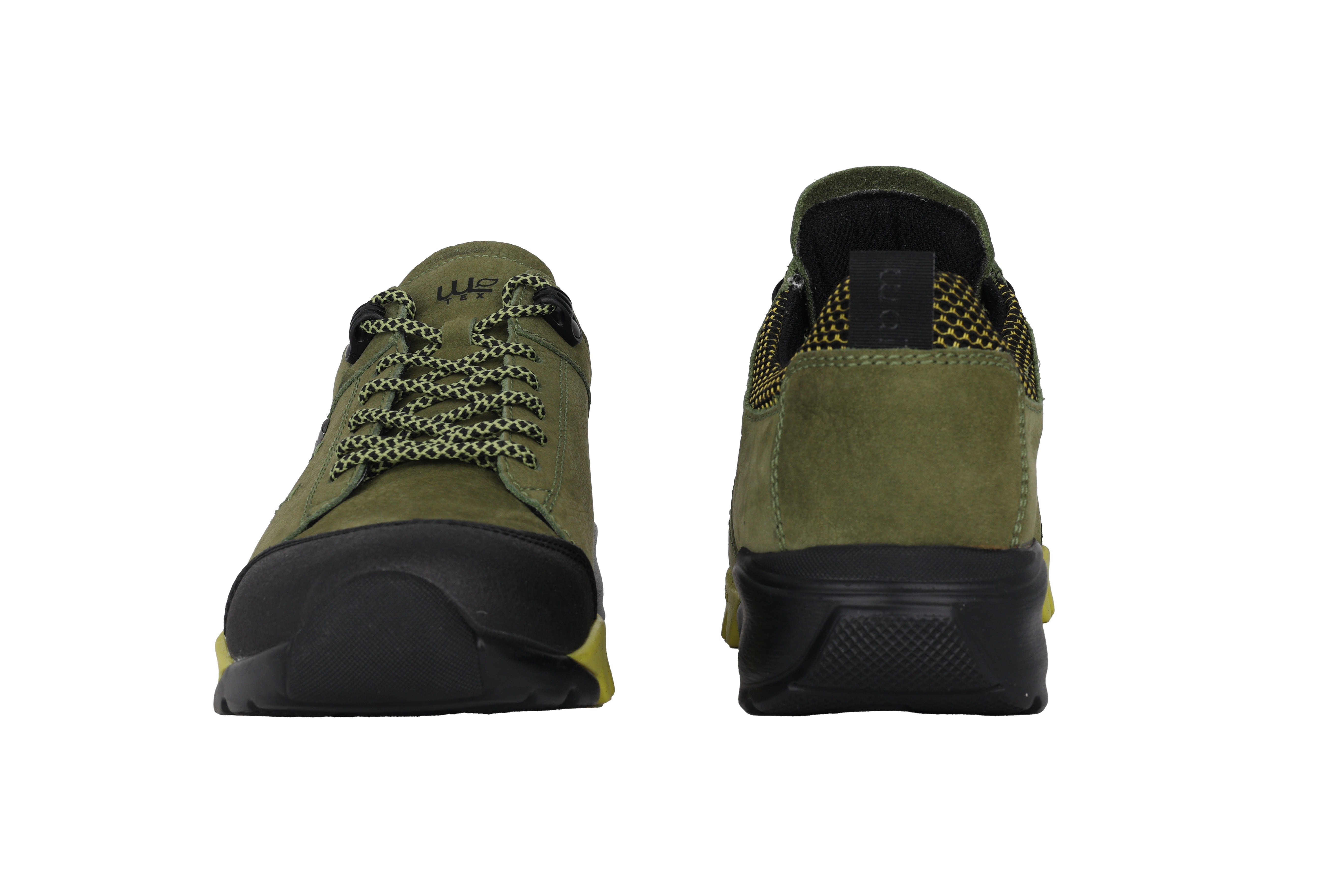 'H-Amiata' women's wide fit (H) waterproof walking sneaker - green