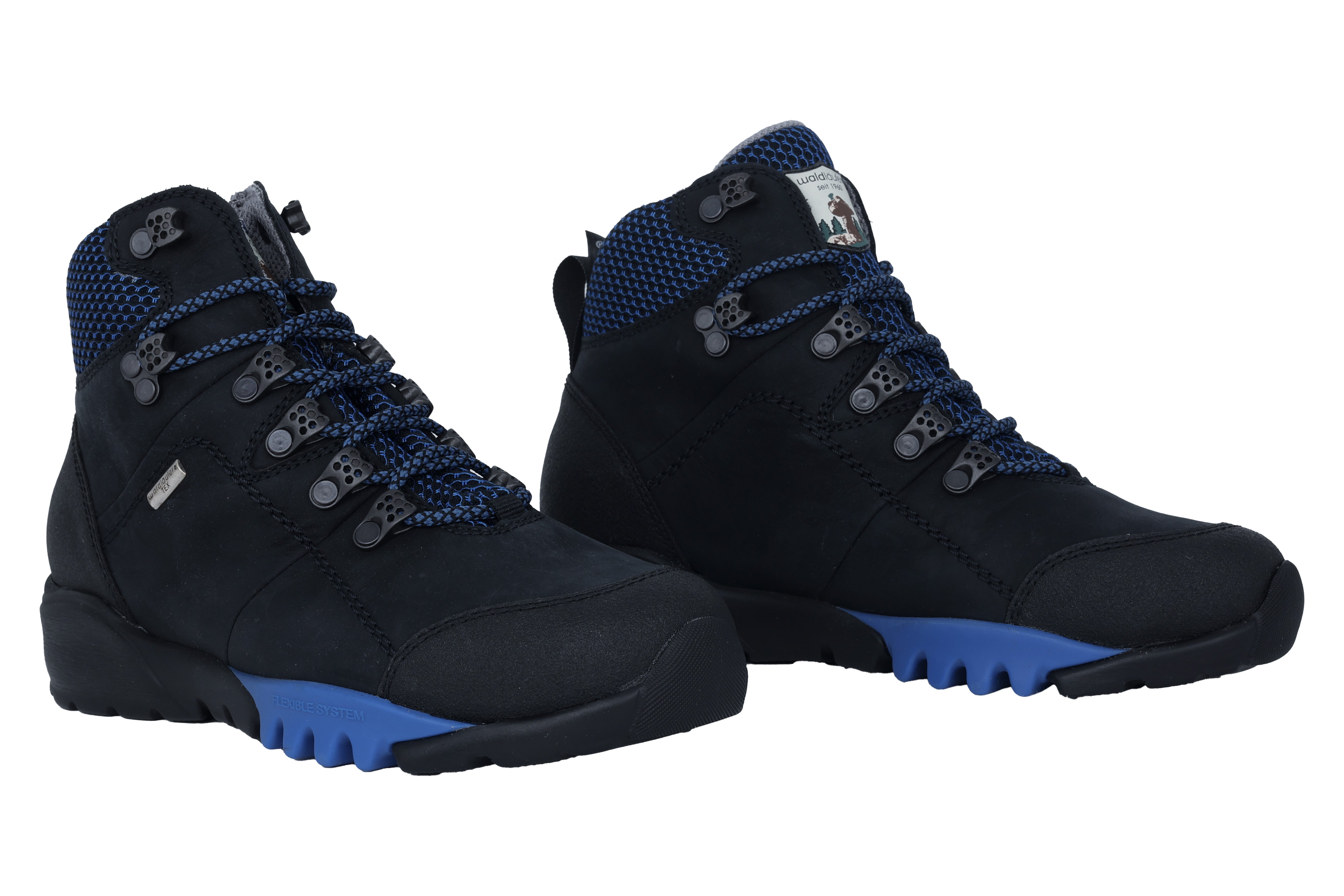 'H-Amiata' women's wide fit (H) waterproof outdoor boot - Black