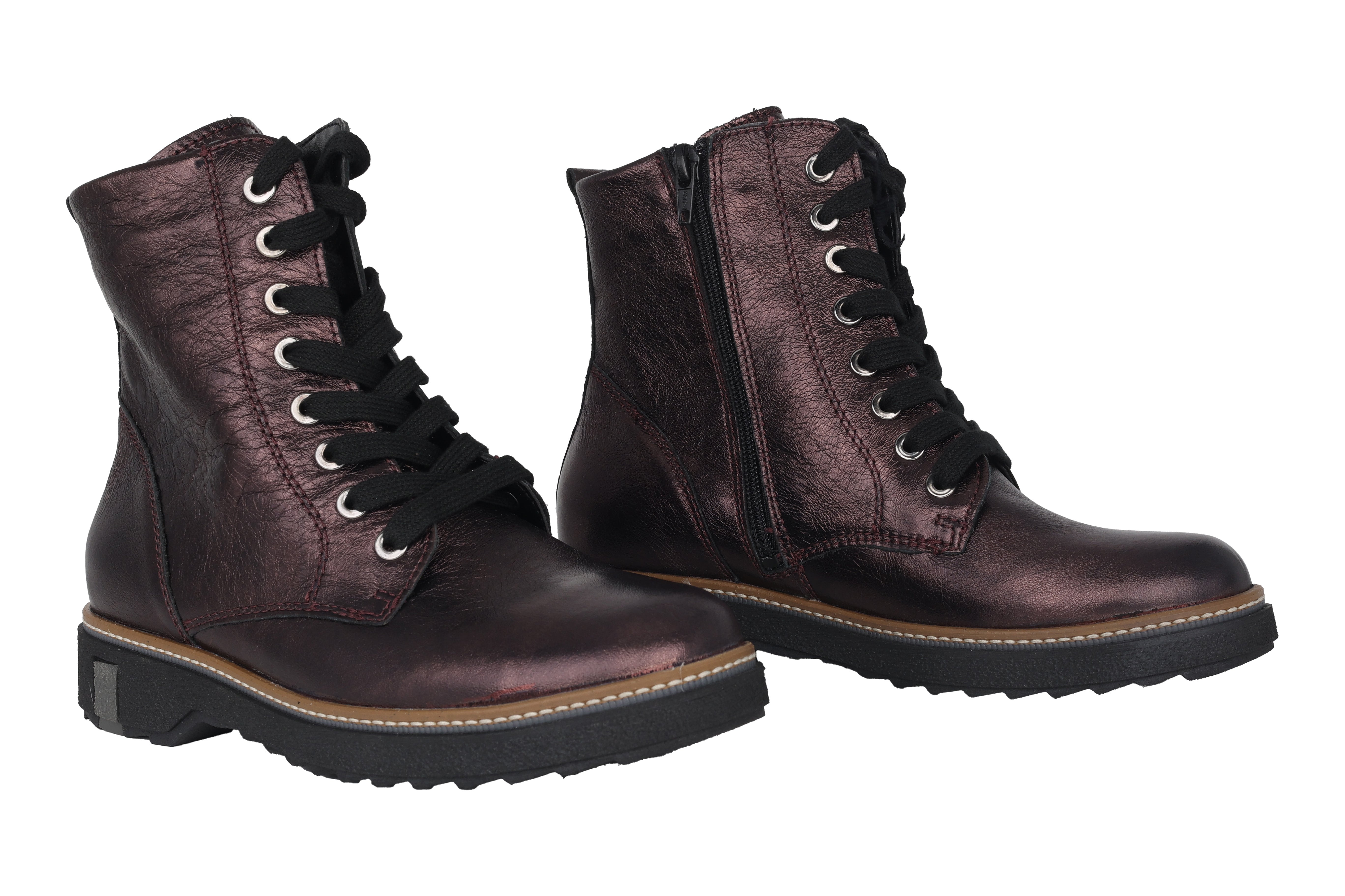 'Kitomi' women's very wide fit (K) lace-zip boot - purple