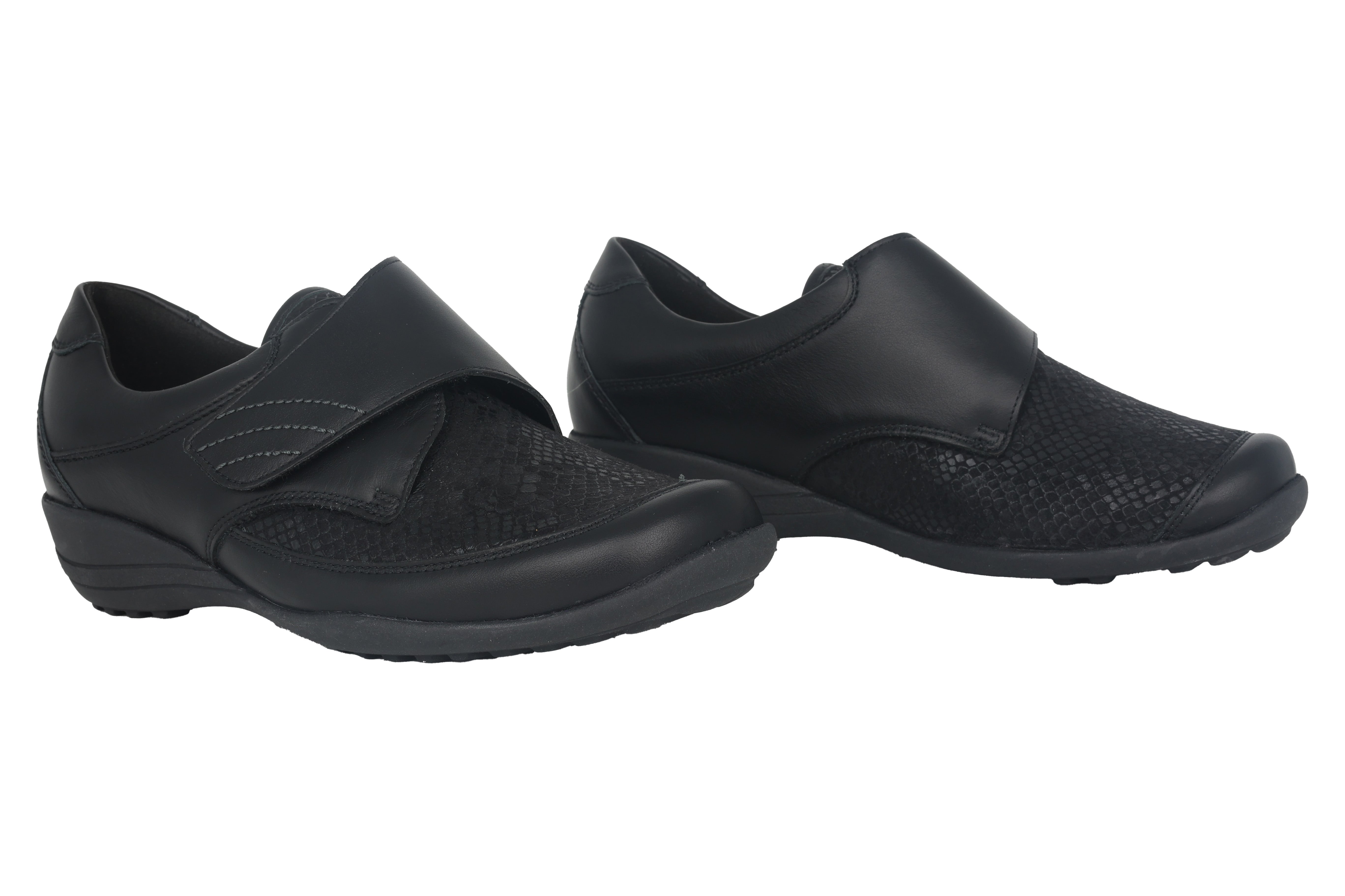 'Katja' zapato de mujer con tira muy ancha (K) - Negro