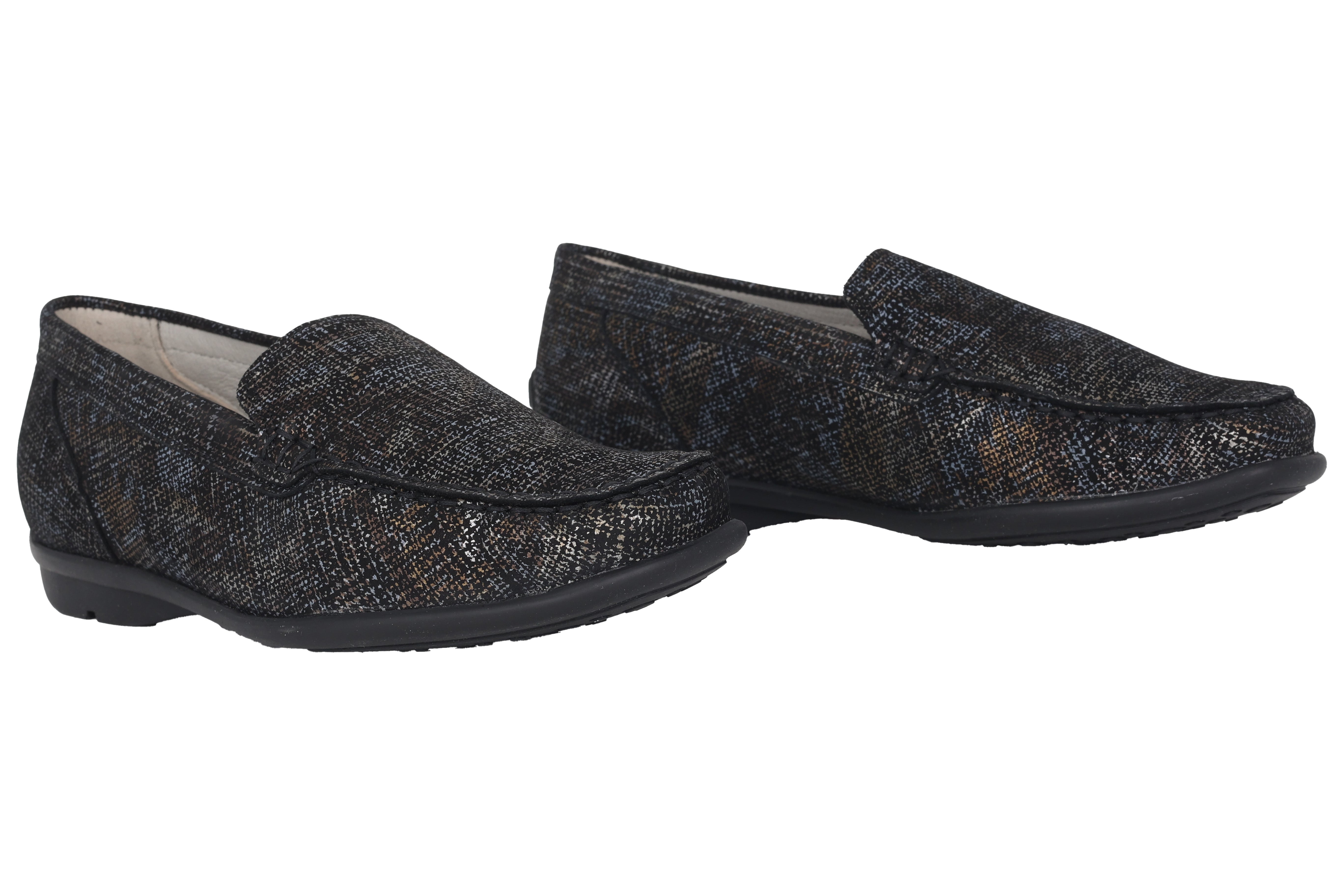 'Harriet' women's wide fit (H) moccassin - black