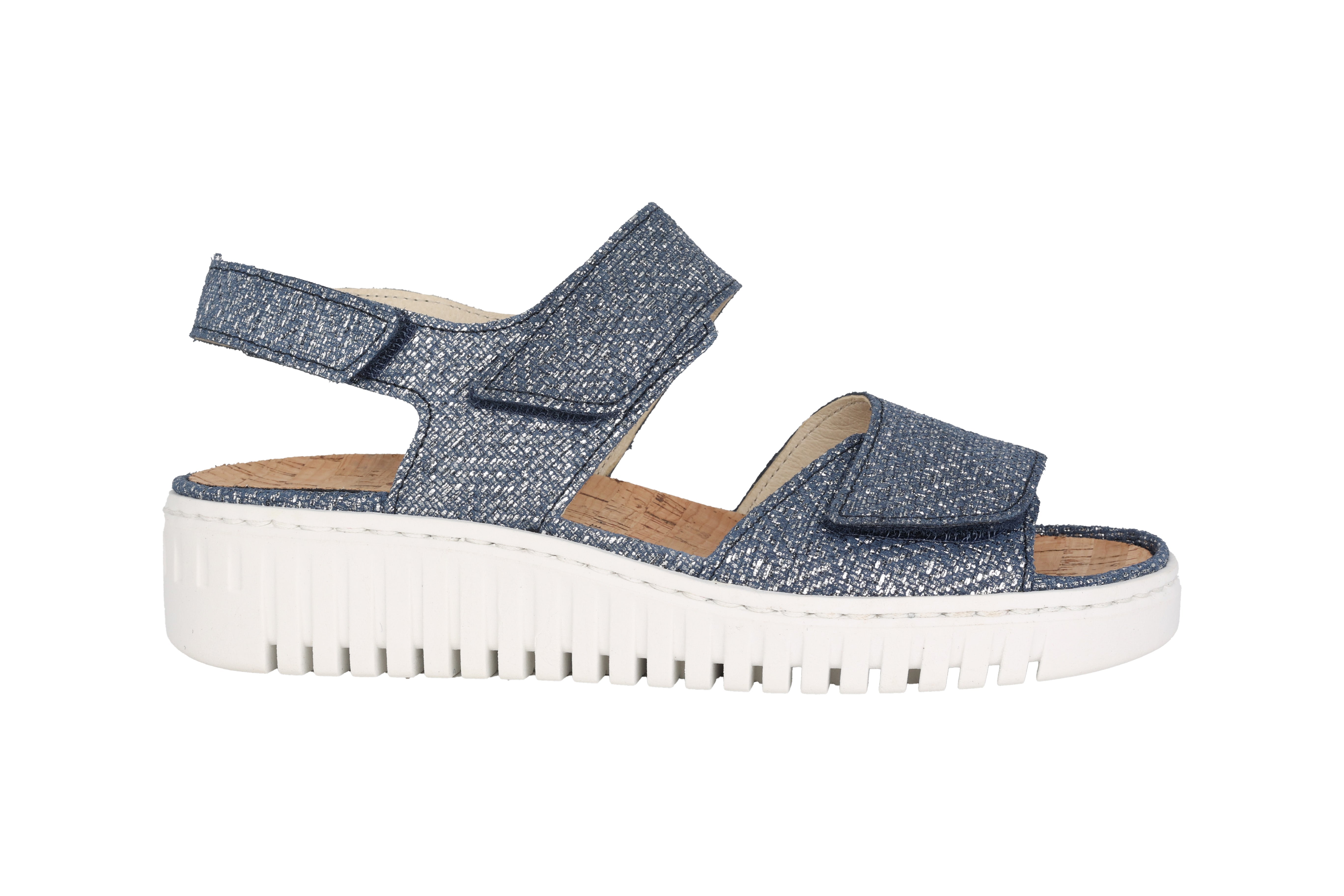 Sandale femme coupe large (H) 'H-Willow' - bleue