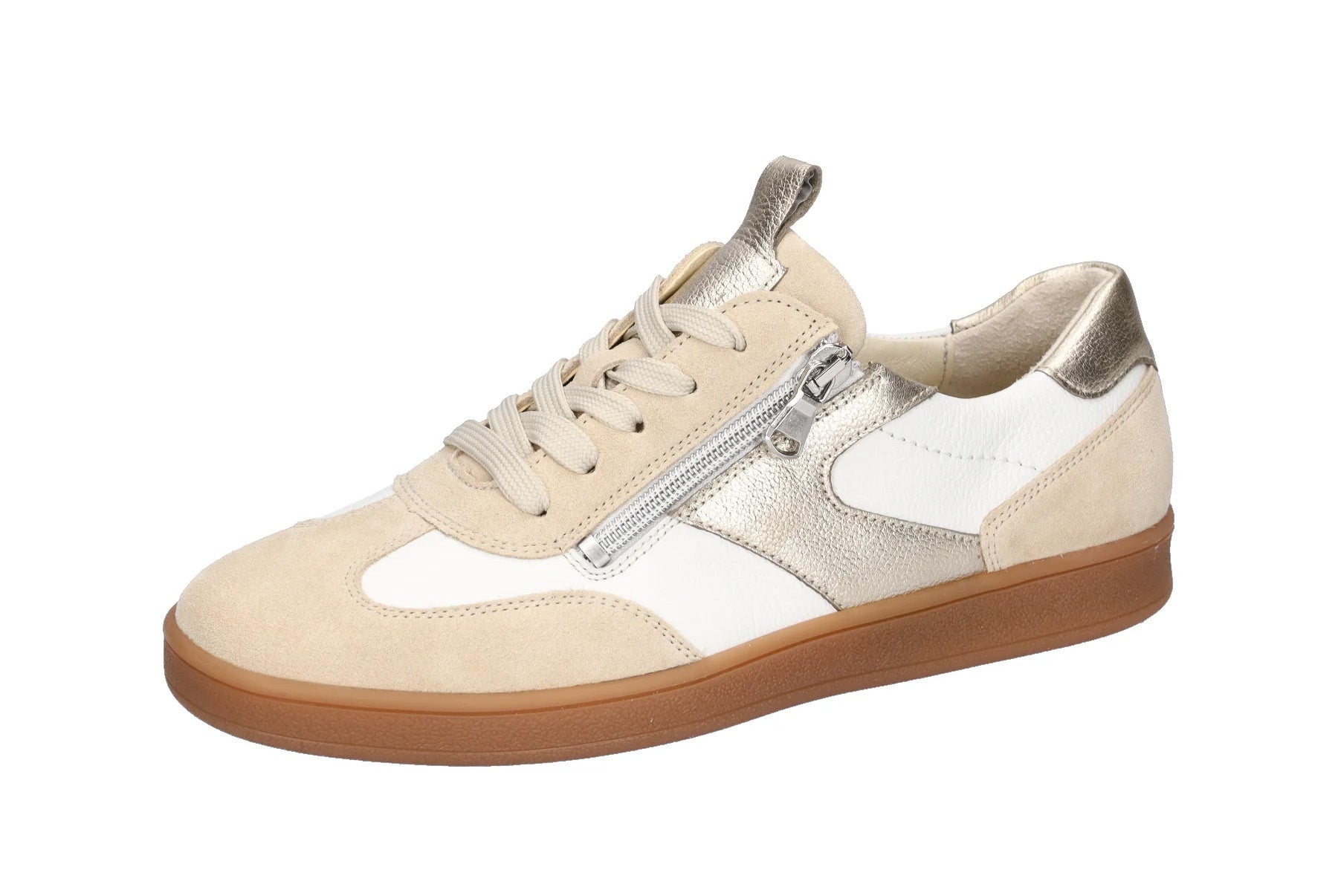 Basket femme coupe large (H) à lacets et zip 'H-Daisy' - multicolore