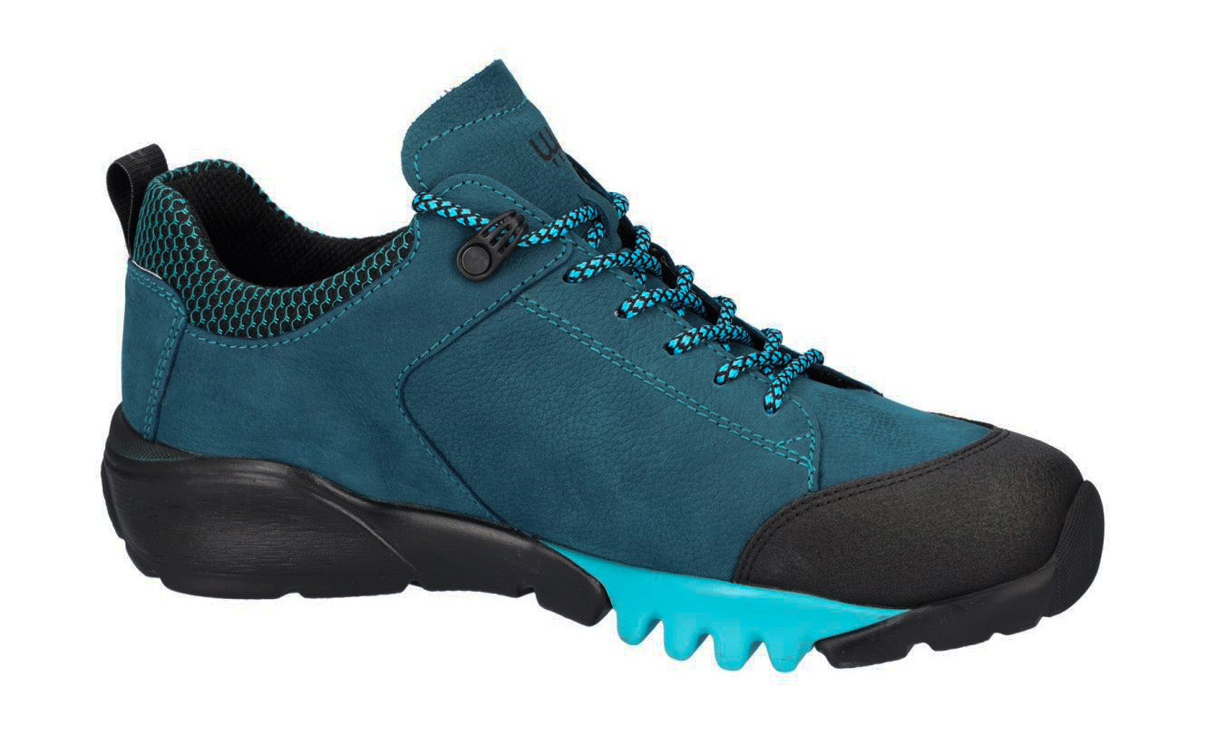 'H-Amiata' women's wide fit (H) waterproof walking sneaker - blue
