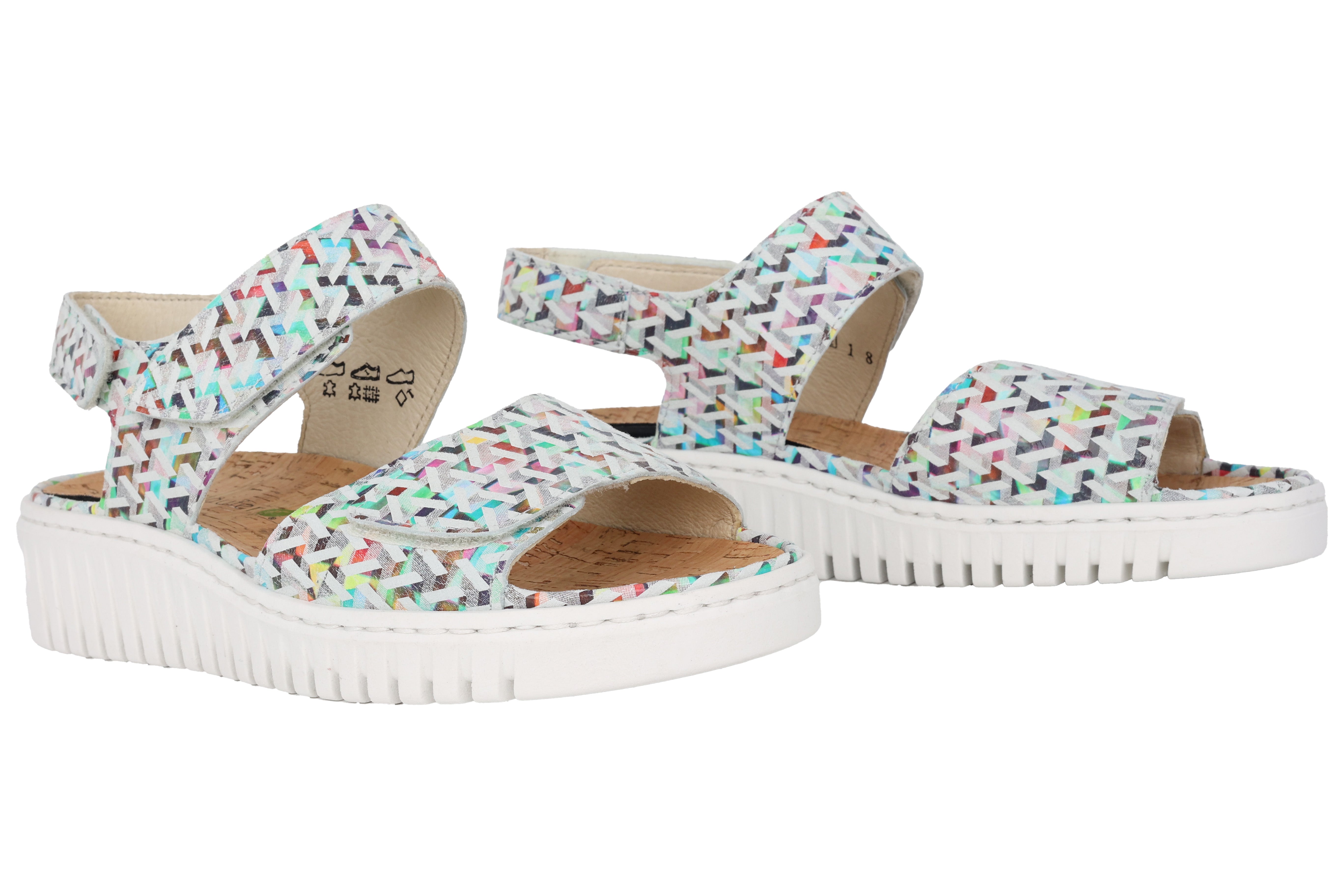 Sandalo da donna con vestibilità ampia (H) "H-Willow" - multicolore