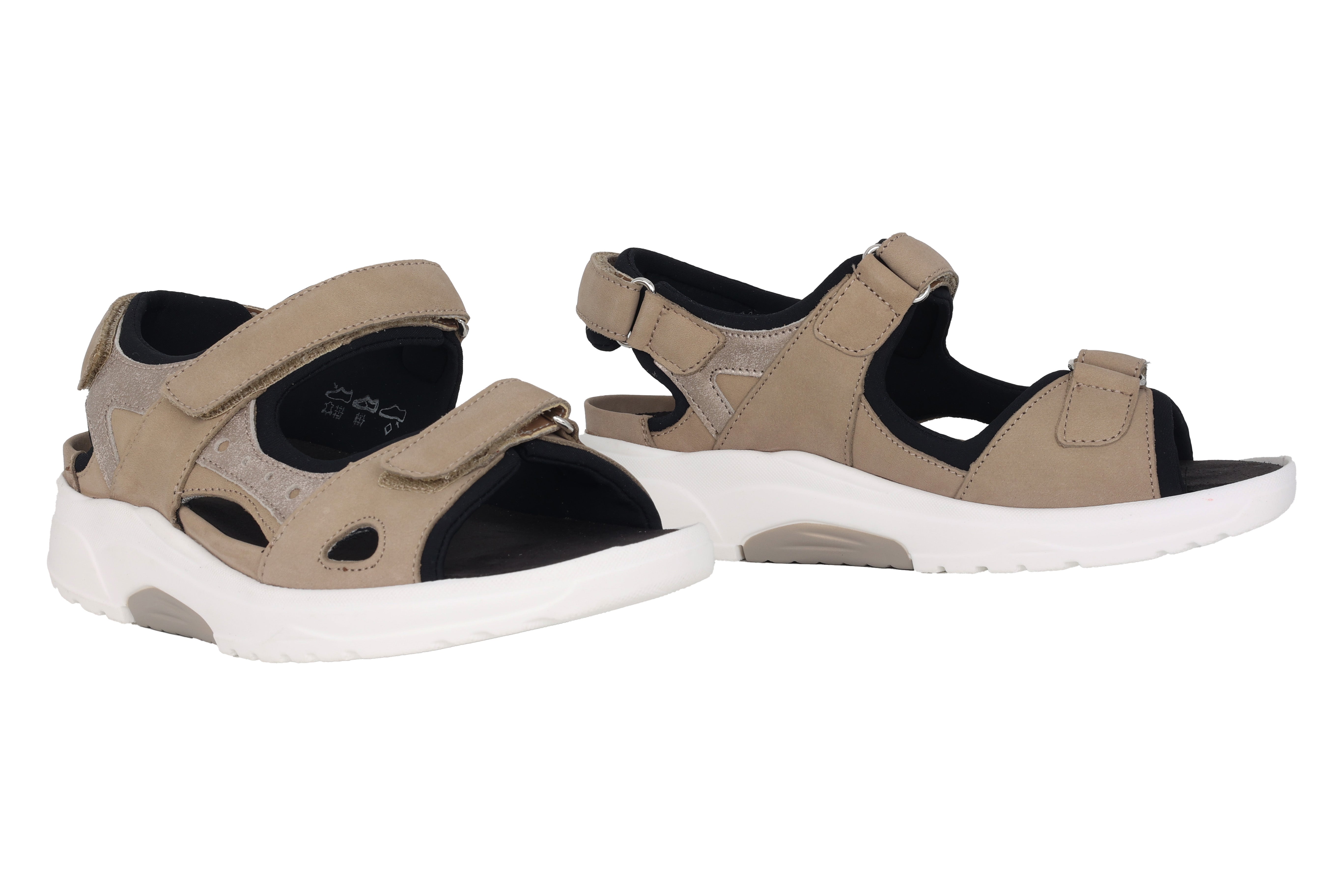 Dynamische Rollsandale „H-Yvonne“ für Damen mit weiter Passform (H) – Taupe