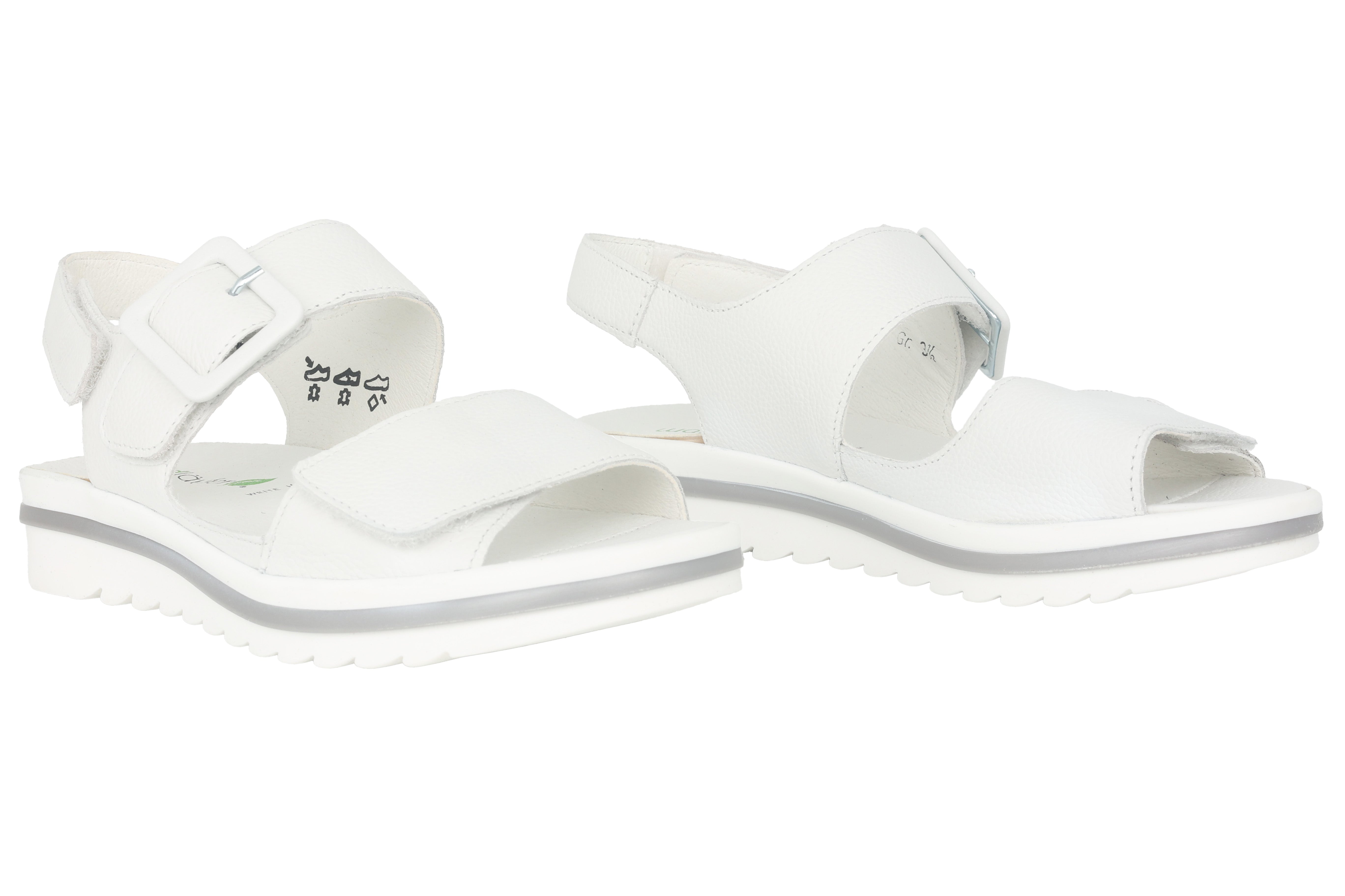 'Hakura' women's wide fit (H) sandal - white