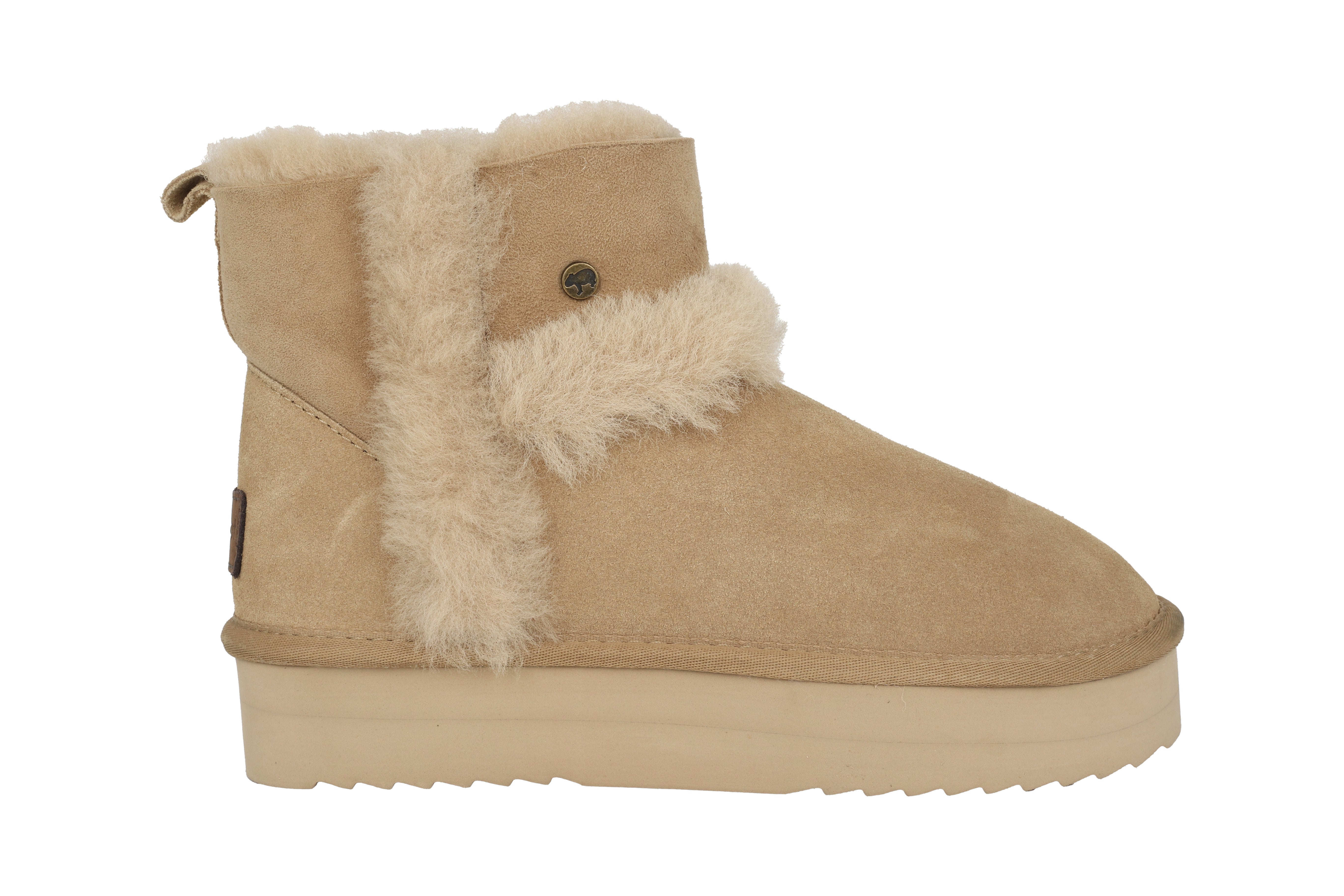 Warmgevoerde dameslaars 'Wallaby' - Beige