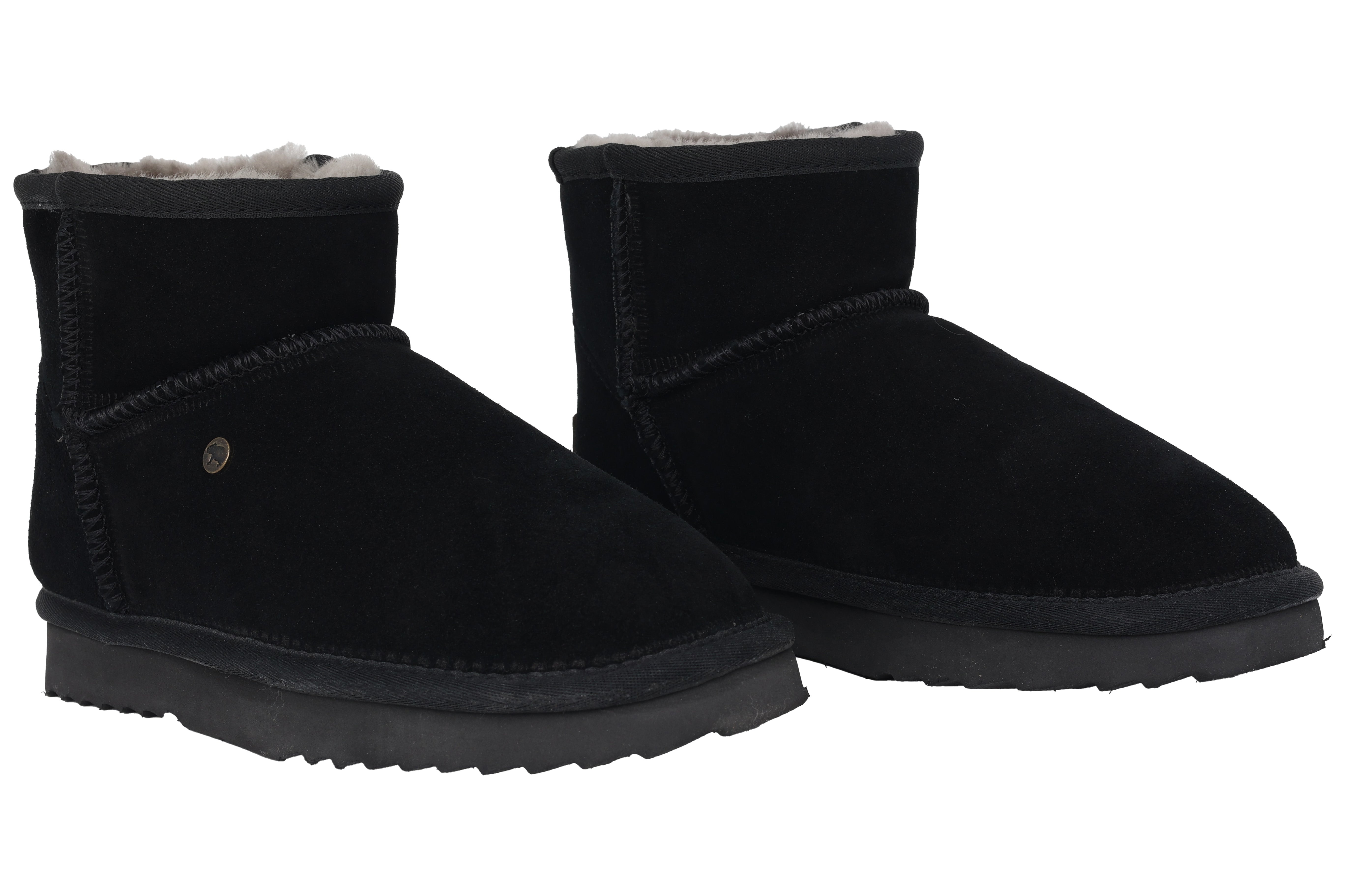 Warmgevoerde dameslaars 'Wallaby' - Zwart