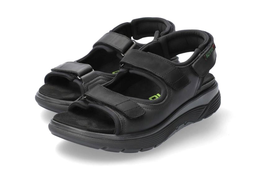 'Wilfried' men's ergonomic wide fit (H) rolling sandal - Black - Chaplinshoes'Wilfried' men's ergonomic wide fit (H) rolling sandal - BlackMephisto