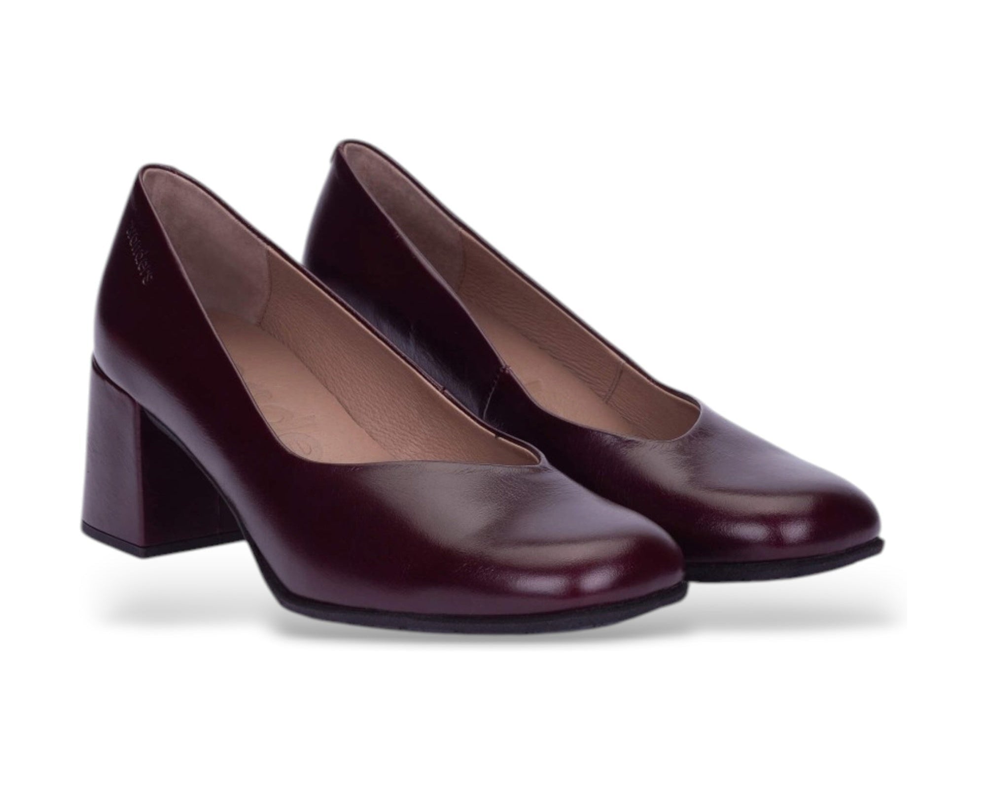 'Vflex 01' women's leather heel pumps - red