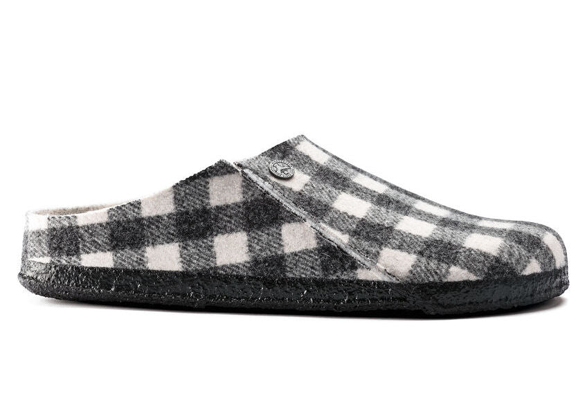 'Zermatt Rivet' men's home slipper - White black mix - Chaplinshoes'Zermatt Rivet' men's home slipper - White black mixBirkenstock